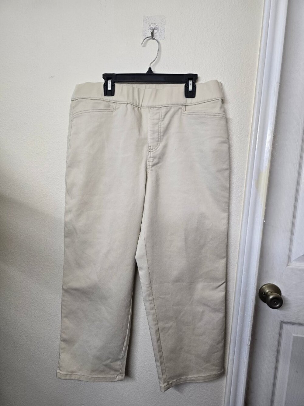 intro. love the beige stretch capri pants size 10